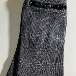 Gray Patterned Security / Proposal Socks with Hidden Zipper Pocket - NWOT